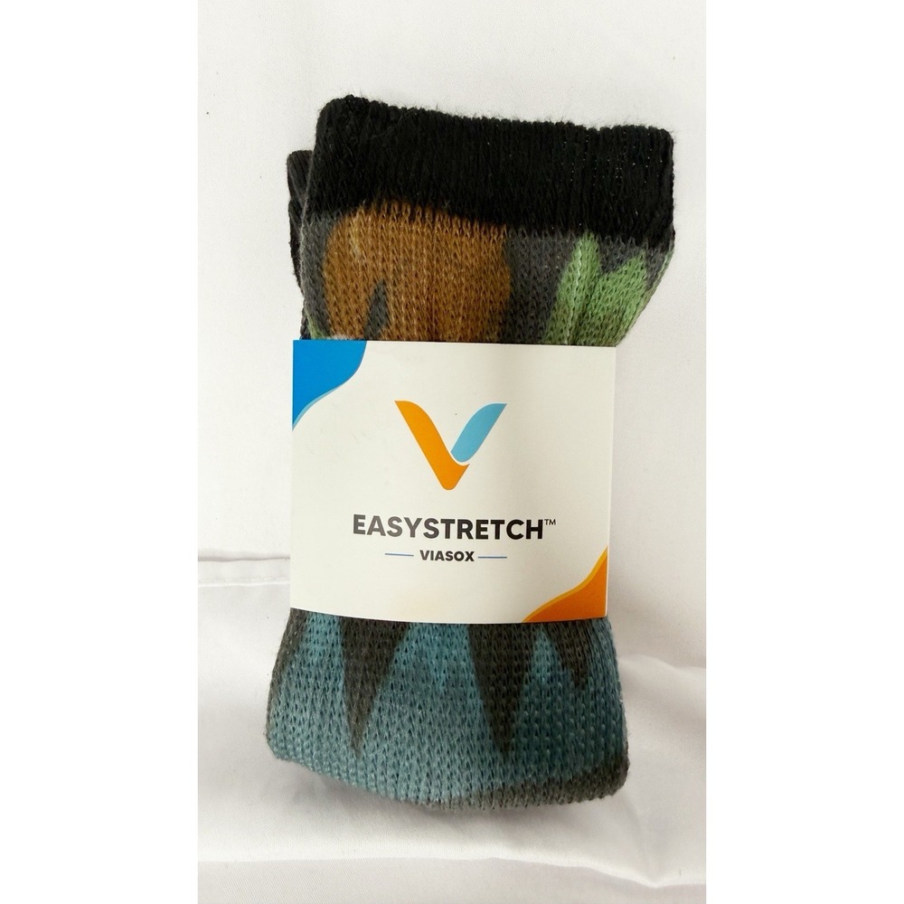 Viasox Easystretch Size S/M Wide Calves Easy-On Socks New Diabetic Socks